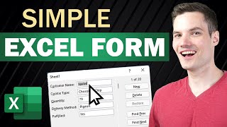 Simple Excel Data Entry Work Form Tutorial [upl. by Simsar]