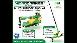 Microcranes® Mini Cranes Portable Material Hoist [upl. by Natelson]