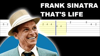 Frank Sinatra  Thats Life Easy Guitar Tabs Tutorial [upl. by Aenahs]