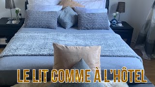 LIT COMME A LHOTELCOMMENT BIEN FAIRE SON LIT HOW TO MAKE BED GLAM bedroom homedecor litglam [upl. by Ahsain633]