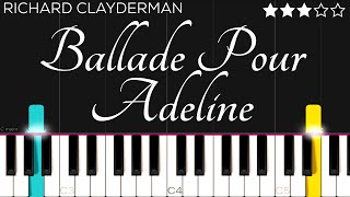 Richard Clayderman  Ballade Pour Adeline  Piano Tutorial [upl. by Lhok]