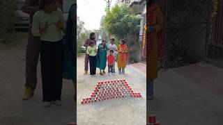 Glass Tower Challenge me Dadi fail ho Gayi 😄🤪 shorts funny comedy familychallenge funnyshorts [upl. by Nilam]