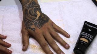 HOW TO TATTOO Coverage with Dermablend [upl. by Itsyrc92]