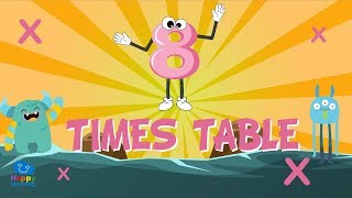 8 Times Table Song Easy Peasy Maths  Educational Videos for Kids [upl. by Enniotna]