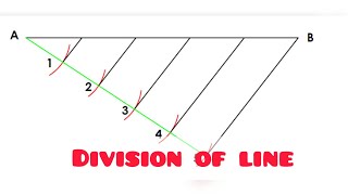 DIVISION OF LINE in  Technical drawing Engineering drawing  Basic Technology [upl. by Rochella]