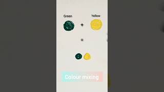 Yellow and green colour mixing 🟡🟢 shorts colourmixing paintmixing [upl. by Anyk]