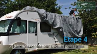 COMMENT INSTALLER VOTRE HOUSSE BACHE POUR CAMPINGCAR TUTORIEL [upl. by Icnarf121]