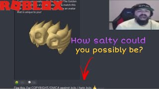 Salty Kid causes ROBLOX Giorno Hair to get deleted [upl. by Mccully]