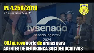 CCJ aprova PORTE DE ARMAS para AGENTES DE SEGURANÇA SOCIOEDUCATIVOS  16out24 PL 42562019 [upl. by Magner]