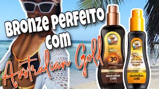 COMO FICAR BRONZEADA RAPIDINHO  RESENHA AUSTRALIAN GOLD [upl. by Diane]