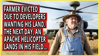 Farmer Evicted Due to Developers Wanting His Land The Next Day an Apache Helicopter Lands in His [upl. by Elokcin]