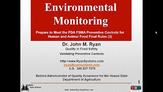 Prepare Your Company to Meet the Final FSMA Rule and Requirements for the Environmental Monitoring [upl. by Aneel]