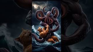 Dad Cat saved his son from Octopus 🙀 cat catsoftiktok shortsfeed trendingshorts viralshorts [upl. by Nera]