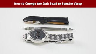 How to change from steel strap to leather strap [upl. by Calvo929]