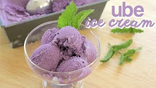 How to Make Ube Ice Cream 3 INGREDIENTS  National Ice Cream Day [upl. by Enitsirhc]