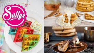 Regenbogenwaffeln  Zimtschneckenwaffeln  Browniewaffeln  Sallys Welt [upl. by Laemsi]