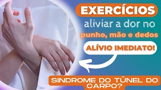 4 exercícios domiciliares para aliviar as dores e formigamento na mão  síndrome do túnel do carpo [upl. by Ellasal]