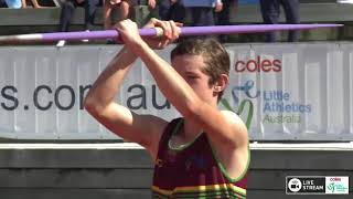 U15 Mens Javelin  Final  2018 Coles Little Athletics Championships [upl. by Ahsat]