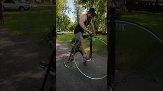 From Terrified to Triumphant Conquering the PennyFarthing Bike shorts bicycle [upl. by Mendy]