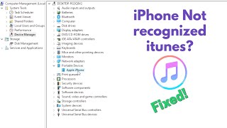 How to Solve iTunes Won’t Recognize your iPhone Windows 10 [upl. by Ebonee]