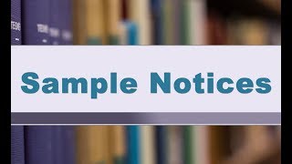 Sample Notices for Higher Classes  Notice Writing Format  CBSE Class 9 10 11 12 [upl. by Gleich32]