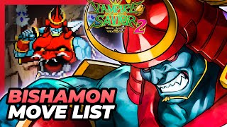 BISHAMON MOVE LIST  Vampire Savior 2 Lord of Vampire  Vampire Hunter 2 Darkstalkers Revenge [upl. by Garratt]