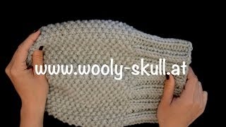 Strickmütze  Beanie Rippmuster Perlmuster english subtitles [upl. by Anipsed]