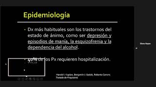 PSQUIATRIA URGENCIAS PSIQUIATRICAS PT 1 DRA ELENA REYES 20210408 [upl. by Asel]