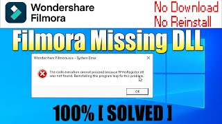 SOLVED How to Fix the Issue FCommonViewdll Not Found in Filmora  ffwsregisterdll [upl. by Laroc531]