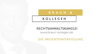 Patientenverfügung einfach erklärt [upl. by Cohl]