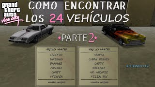 GTA Vice City  Como encontrar Los 24 Vehículos de Sunshine Autos con Ubicación parte 2 de 2 [upl. by Airamak382]