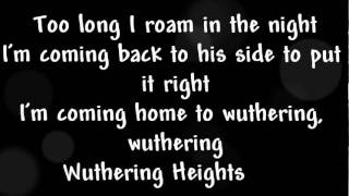 Kate Bush  Wuthering Heights Lyrics [upl. by Anelrats]