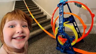 🏎️💨 WE DiD iT Adley amp Niko make an Ultimate Hot Wheels Track inside the house with Mom and Dad [upl. by Rennerb869]