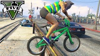 GTA 5 Epic BMX STUNTS 7 GTA 5 STUNTS MONTAGE [upl. by Hcirteid]