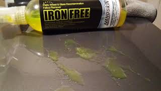 Nanoskin iron free fallout remover how much iron is on this test panel [upl. by Irak]