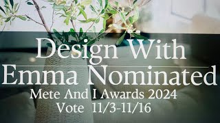 Mete And I Awards NominationsDesign With Emmaawards meteandIyoutube [upl. by Chic606]