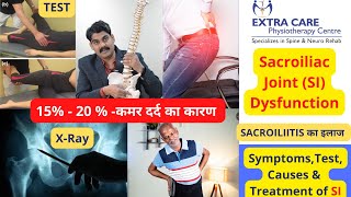 Sacroiliac Joint Dysfunction Pain  SI ज्वाइंट के दर्द का इलाज  Sacroiliitis in HINDI  Extra Care [upl. by Lance]