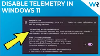 How to disable telemetry in Windows 11 [upl. by Tigram]