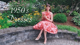 VINTAGE 1950s LOOKBOOK Part 1 Party Dresses [upl. by Marmawke]