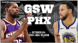 Phoenix Suns vs Golden State Warriors Full Game Highlights  Oct 24  2024 NBA Season [upl. by Torbert]