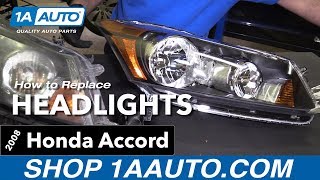 How to Replace Headlights 0812 Honda Accord [upl. by Musihc]