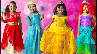 16 Halloween Costumes Disney Princess Anna Queen Elsa Kids Costume Runway Show [upl. by Laubin]