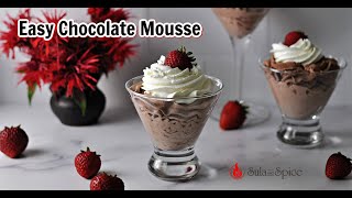 Easy Chocolate Mousse  3 Ingredients and 5 minutes [upl. by Orlov]