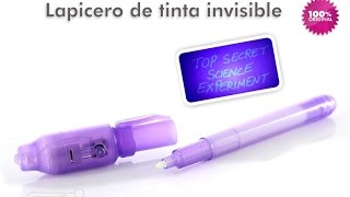 Lapicero mágico con tinta invisible para ver con luz UV  aPreciosdeRemate [upl. by Yobybab]