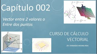 Vector definido entre dos valores o dos puntos Cálculo Vectorial Cap 002 [upl. by Aciretahs938]