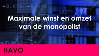 Maximale winst en omzet van de monopolist  Economie voor havo  Markt amp Overheid [upl. by Anera]