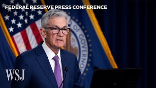 Watch Fed Chair Jerome Powell Holds News Conference After Rate Decision  WSJ [upl. by Mehelhteb97]