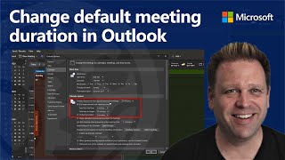 How to change default meeting durations in Outlook [upl. by Moll]