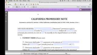 How to Write a California Promissory Note PDF  Word [upl. by Ilsa]