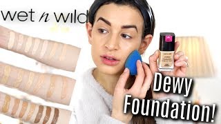 Wet N Wild Photo Focus Dewy Foundation  Review Swatches Wear Test [upl. by Anabahs]